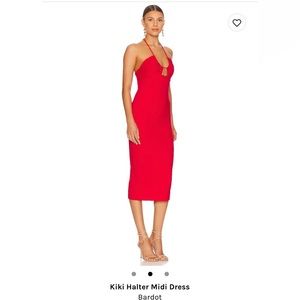 Bardot Halter Midi Dress